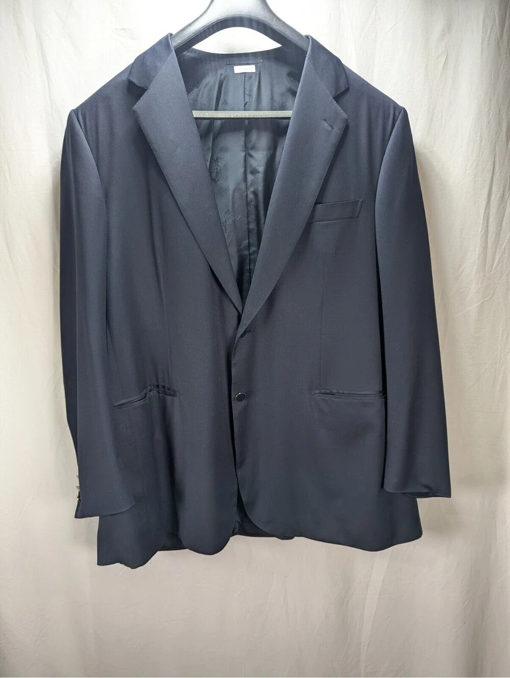 Brioni Nomentano Navy Blue Wool Blazer Sport Coat Mens US 50L Italy READ